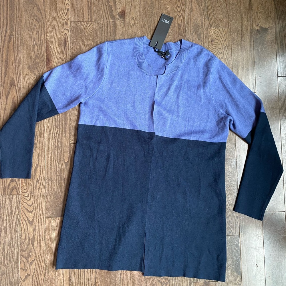 Yest Colorblock long cardigan nwt size 12